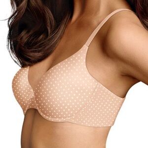 MAIDENFORM No-Show Cloud Foam Comfort Polka Dot Tan T-Shirt Bra 09402 NWT 34B‎